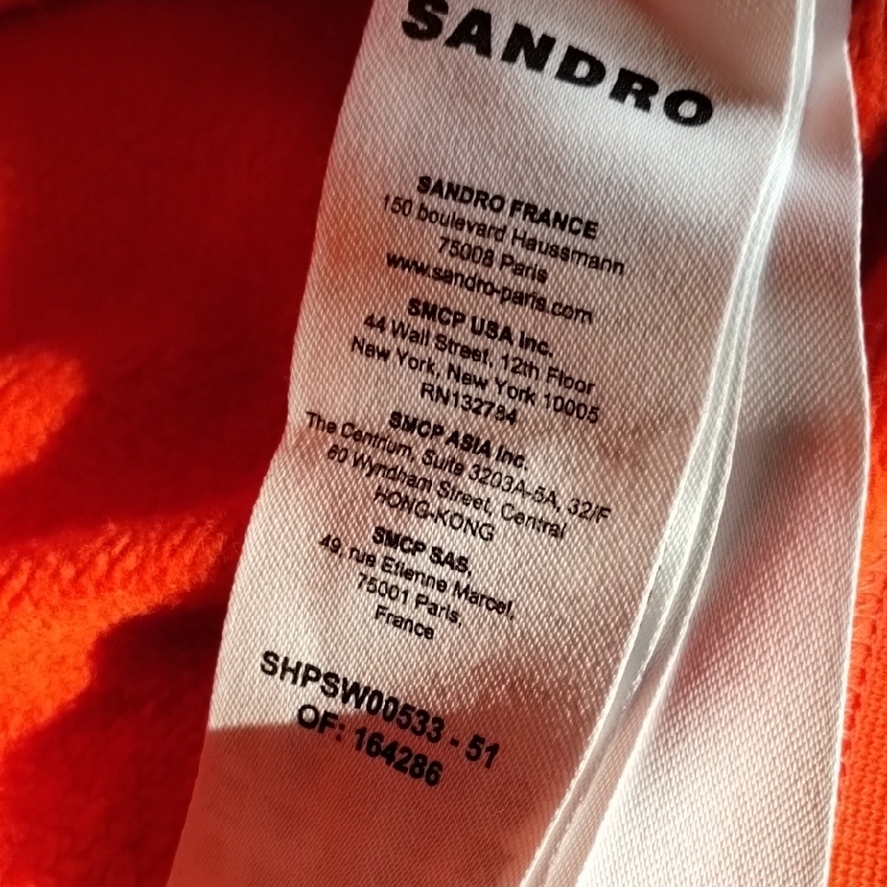 Sandro Bold Orange Hoodie - Picture 12 of 16